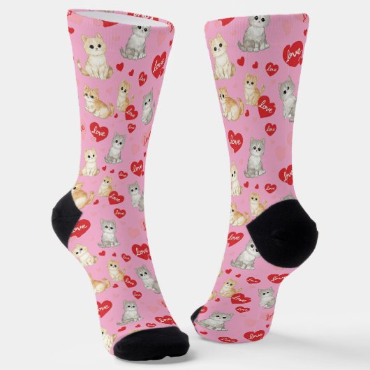Chaussette Chaussettes de l'équipe de la Saint-Valentin Kitte (Angulaire)