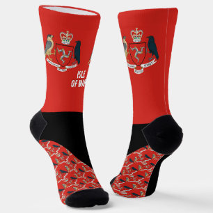 Chaussette Chaussettes de l'île de Man, couleurs du drapeau,