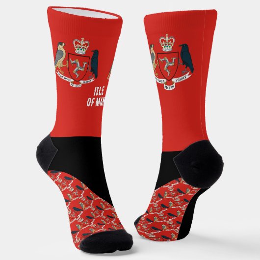 Chaussette Chaussettes de l'île de Man, couleurs du drapeau, (Angulaire)