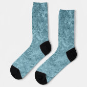 Chaussette Chaussettes de look mouillé en bleu (Gauche)