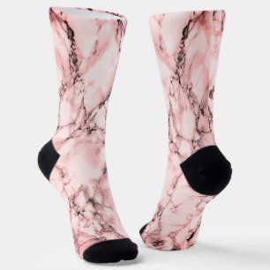 Chaussette Chaussettes de Marbre blanc et de  rose