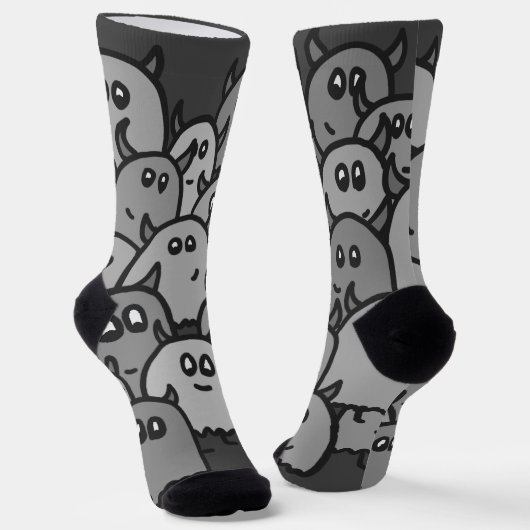 Chaussette Chaussettes de monstre gris (Angulaire)