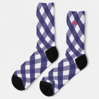 Chaussettes de Motif monogrammes de la Marine En v