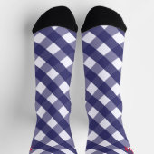 Chaussette Chaussettes de Motif monogrammes de la Marine En v (Haut)