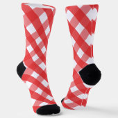 Chaussette Chaussettes de Motif monogrammes En vichy rouge (Angulaire)