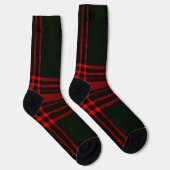 Chaussette chaussettes de motif rouge&noir tartan (Droite)
