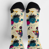 Chaussette Chaussettes de mouvement Abstraites en Turquoise,  (Haut)