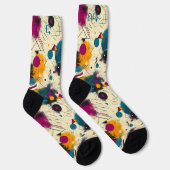 Chaussette Chaussettes de mouvement Abstraites en Turquoise,  (Droite)