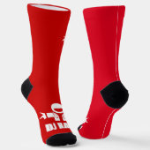 Chaussette Chaussettes de musique cool DeeJay avec nom person (Angulaire)