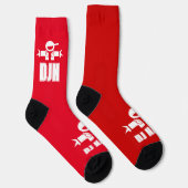 Chaussette Chaussettes de musique cool DeeJay avec nom person (Droite)