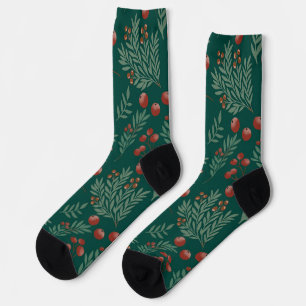 Chaussette Chaussettes de Noël aux Baies Rouges Festives