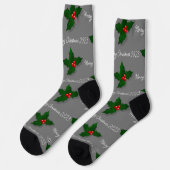 Chaussette Chaussettes de Noël avec le texte HAMbyWG (Gauche)