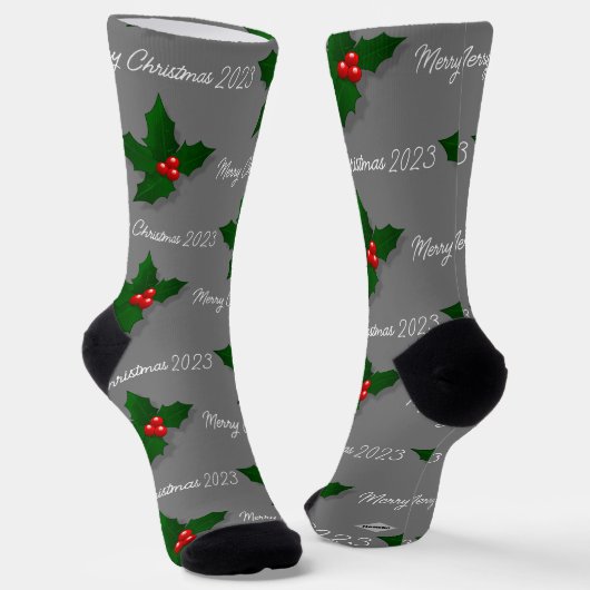 Chaussette Chaussettes de Noël avec le texte HAMbyWG (Angulaire)