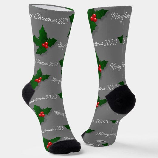 Chaussette Chaussettes de Noël avec texte HAMbyWG (Angulaire)