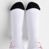 Chaussette Chaussettes de Noël blanches drôles et cool rouges (Haut)