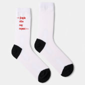 Chaussette Chaussettes de Noël blanches drôles et cool rouges (Droite)