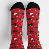 Chaussette Chaussettes de Noël Dachshunds (Haut)