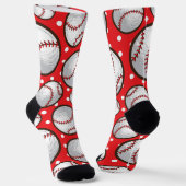 Chaussette Chaussettes de Noël de l'Halloween de baseball (Angulaire)