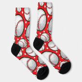 Chaussette Chaussettes de Noël de l'Halloween de baseball (Droite)
