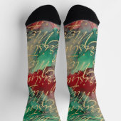 Chaussette Chaussettes de Noël Écritures Dorées (Haut)