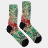 Chaussette Chaussettes de Noël Écritures Dorées (Droite)