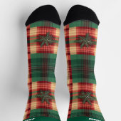 Chaussette Chaussettes de Noël Festive Plaid avec nom (Haut)