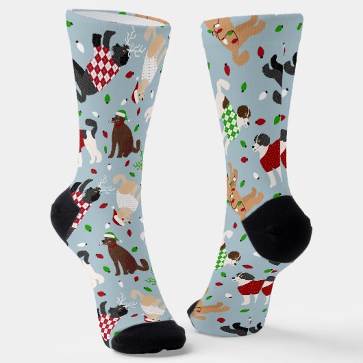 Chaussette Chaussettes de Noël Goldendoodle Labradoodle (Angulaire)