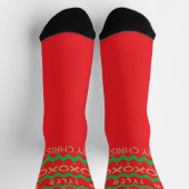 Chaussette Chaussettes de Noël motif chevron (Haut)