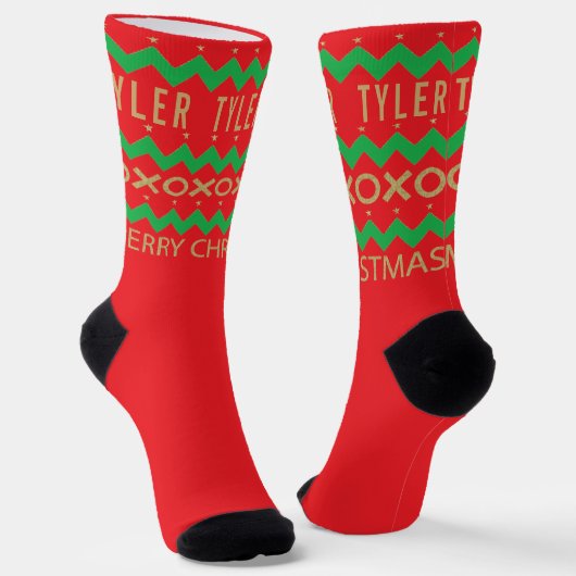 Chaussette Chaussettes de Noël motif chevron (Angulaire)