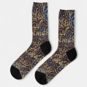 Chaussette Chaussettes de Noël Navy Swirls (Gauche)