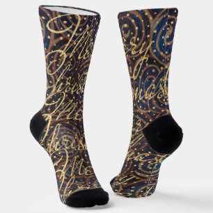 Chaussette Chaussettes de Noël Navy Swirls