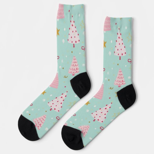 Chaussette Chaussettes de Noël pastel mignonnes (Gauche)