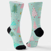 Chaussette Chaussettes de Noël pastel mignonnes (Angulaire)