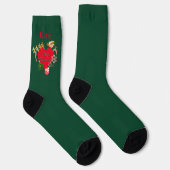 Chaussette Chaussettes de Noël "Père Noël Coeurs de rennesCha (Droite)