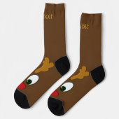 Chaussette Chaussettes de Noël personnalisées Reindeer (Gauche)