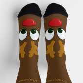 Chaussette Chaussettes de Noël personnalisées Reindeer (Haut)