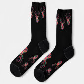 Chaussette Chaussettes de Noël Pixel Reindeer Ugly Sweater (Gauche)