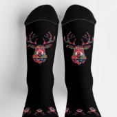 Chaussette Chaussettes de Noël Pixel Reindeer Ugly Sweater (Haut)
