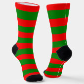 Chaussette Chaussettes de Noël rayées rouge et vert (Angulaire)