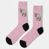 Chaussette Chaussettes de Noël roses pour cheval (Gauche)