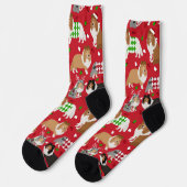 Chaussette Chaussettes de Noël Rough Collie (Gauche)
