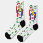 Chaussette Chaussettes de Noël Santa plus foncé (Gauche)