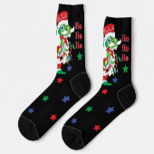 Chaussette Chaussettes de Noël TySantaSaurus Rex (Gauche)