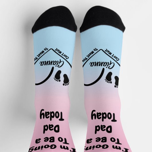 Chaussette Chaussettes de nom de bébé personnalisées Cadeau p (Haut)
