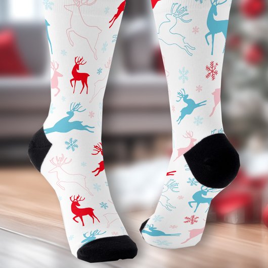 Chaussette Chaussettes de nom personnalisées pour cerfs d'hiv