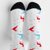 Chaussette Chaussettes de nom personnalisées pour cerfs d'hiv (Haut)