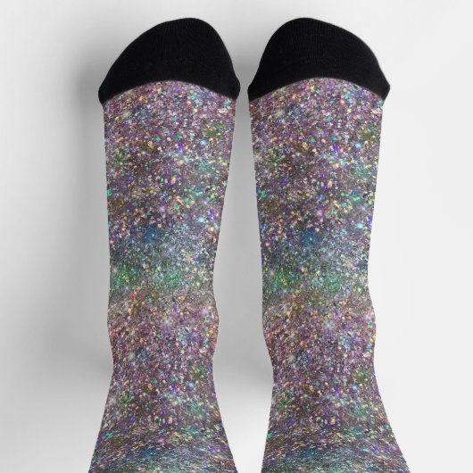Chaussette Chaussettes de Parties scintillant Arc-en-ciel Hol (Haut)