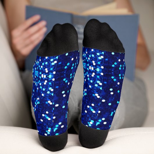 Chaussette Chaussettes de Parties scintillant bleue (Fond)