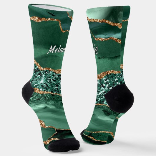 Chaussette Chaussettes de Parties scintillant Emerald Green G (Angulaire)