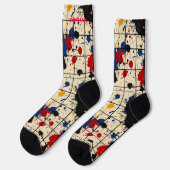 Chaussette Chaussettes de peinture avec conception abstraite (Gauche)